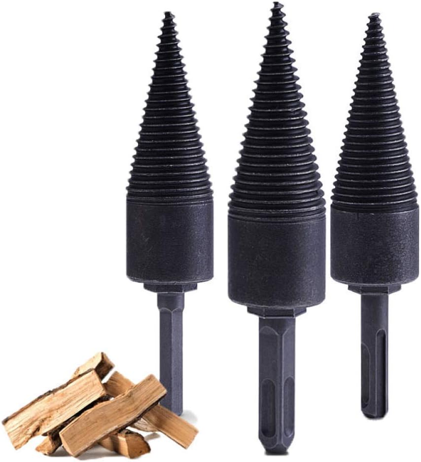 Firewood Log Splitter Drill Bit,Wood Splitting Drill Screw Cone Driver