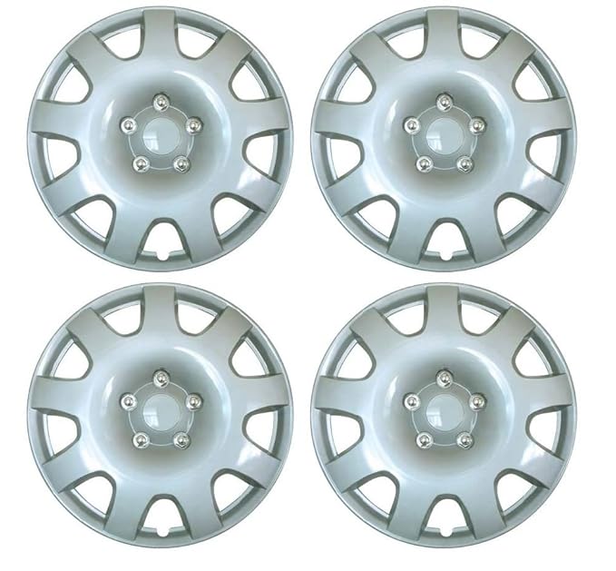UKB4C Set of 4 15" Silver Wheel Trims/Hub Caps fits Vauxhall Astra H