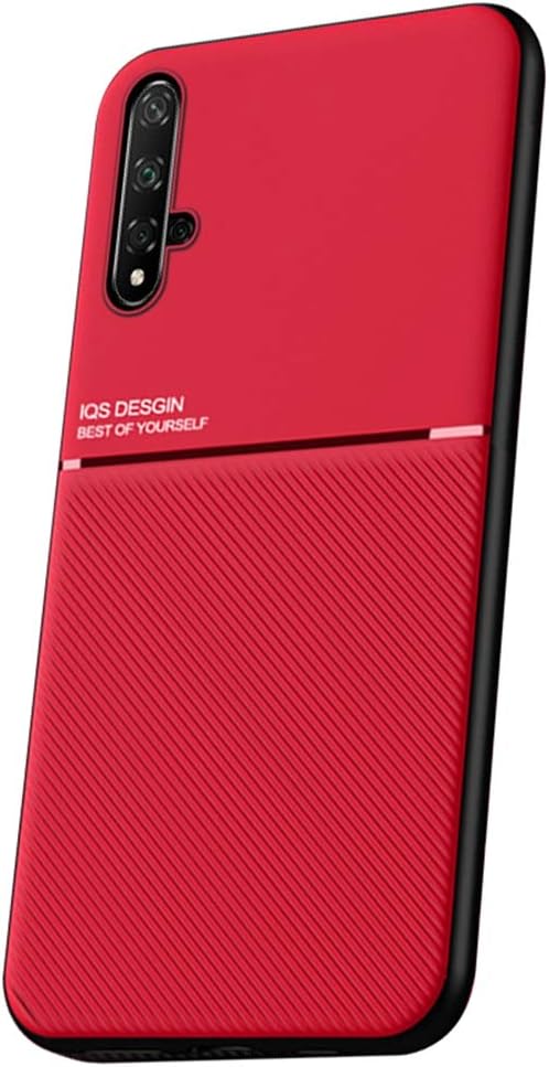 Honor 20 Case, YINCANG Anti-Slip Textured Grip Shell Soft Silicone TPU Rubber Back Case Shock Absorption Protective Cover for Huawei Honor 20/Honor 20S/Nova 5T 6.26" Red