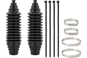XUANZHI Steering Rack Boot Kit, Universal Steering Rack and Pinion Tie Rod Boots, Dustproof Silicone Inner Tie Rod Boot Set w