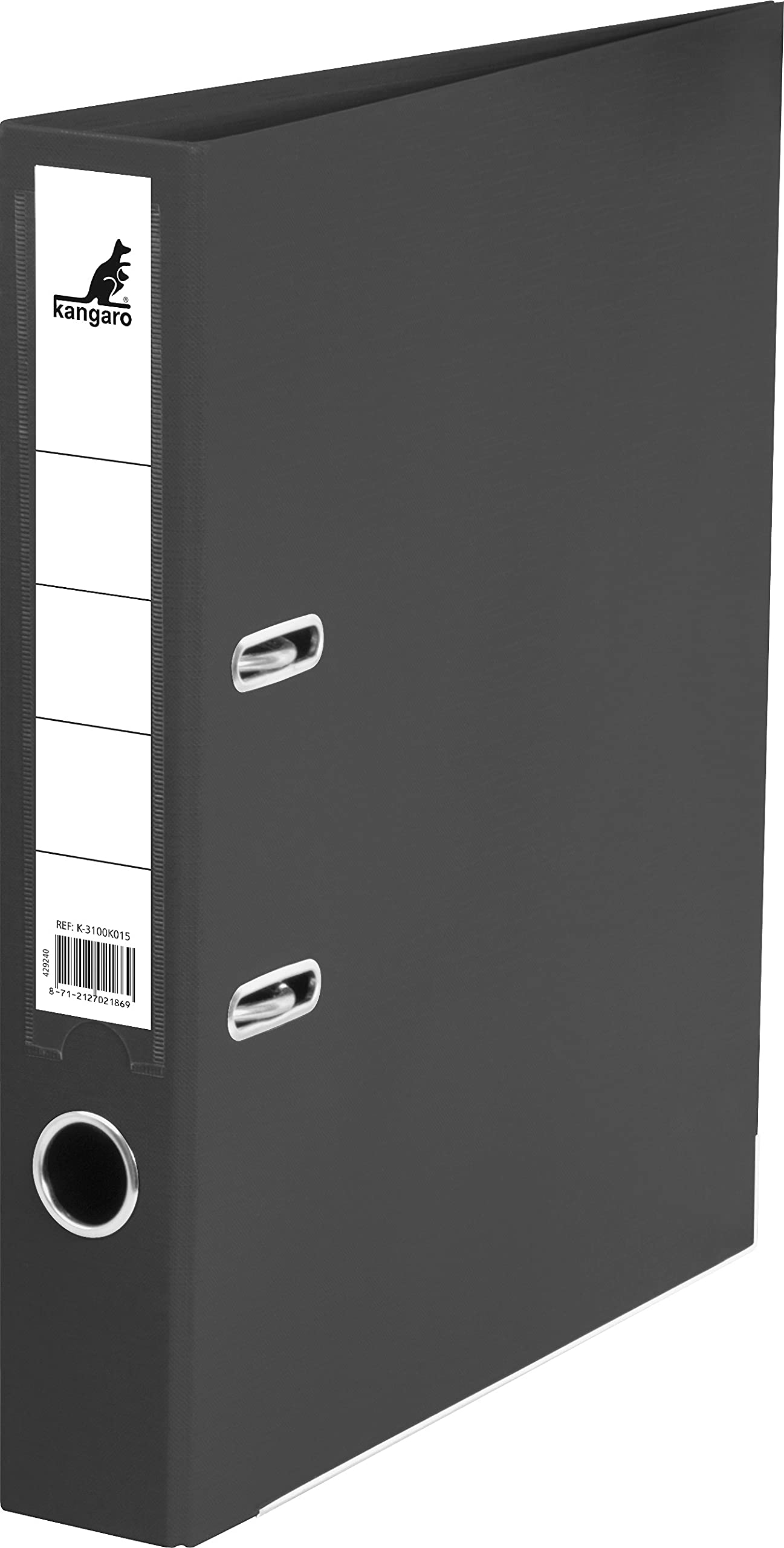 Kangaro Polypropylene Plastic Folder 5 cm Spine Width DIN A4 Colour Black
