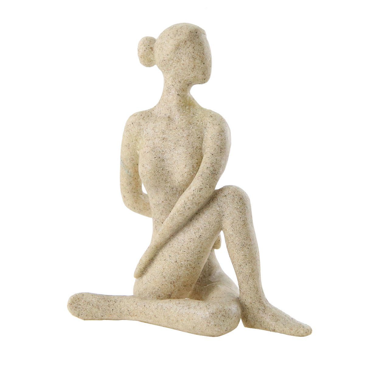 Winterworm Yoga Statue - Girl Woman Posture Ornament, Resin Sculpture Figurine Collectible Desk Decoration for Kids, Home Office, Yoga Lovers - Handcraft Gift