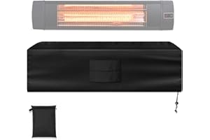 HAVYDUTI Electric Patio heater Covers, Compatible with Most of Portable Indoor&Outdoor Wall-mounted or Bracket Stand Electric Heater, With Remote Controlled Bag (40"Lx9.8" Wx7"H), Weather-resistant Fabric