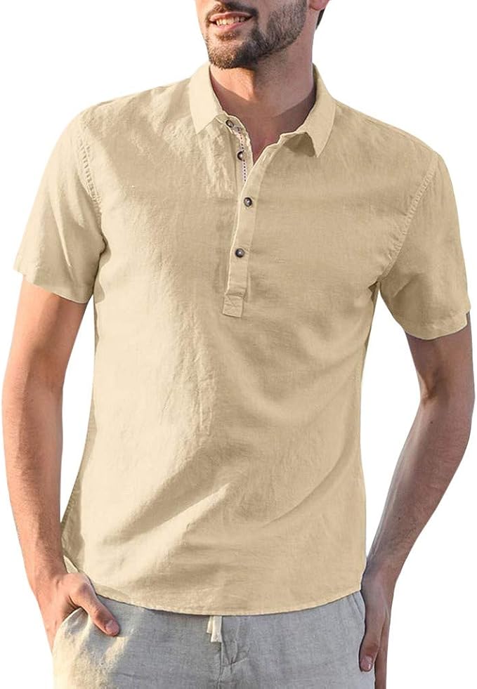 Kukicat Chemises Lin Homme Polos Shirt Chemise Homme Manches Courtes Slim Fit Blanche T Shirt Blouse Tops Chemiser Homme Col Mao Sans Repassage Ete Casual Business Basic Chemise Amazon Fr Vetements Et Accessoires