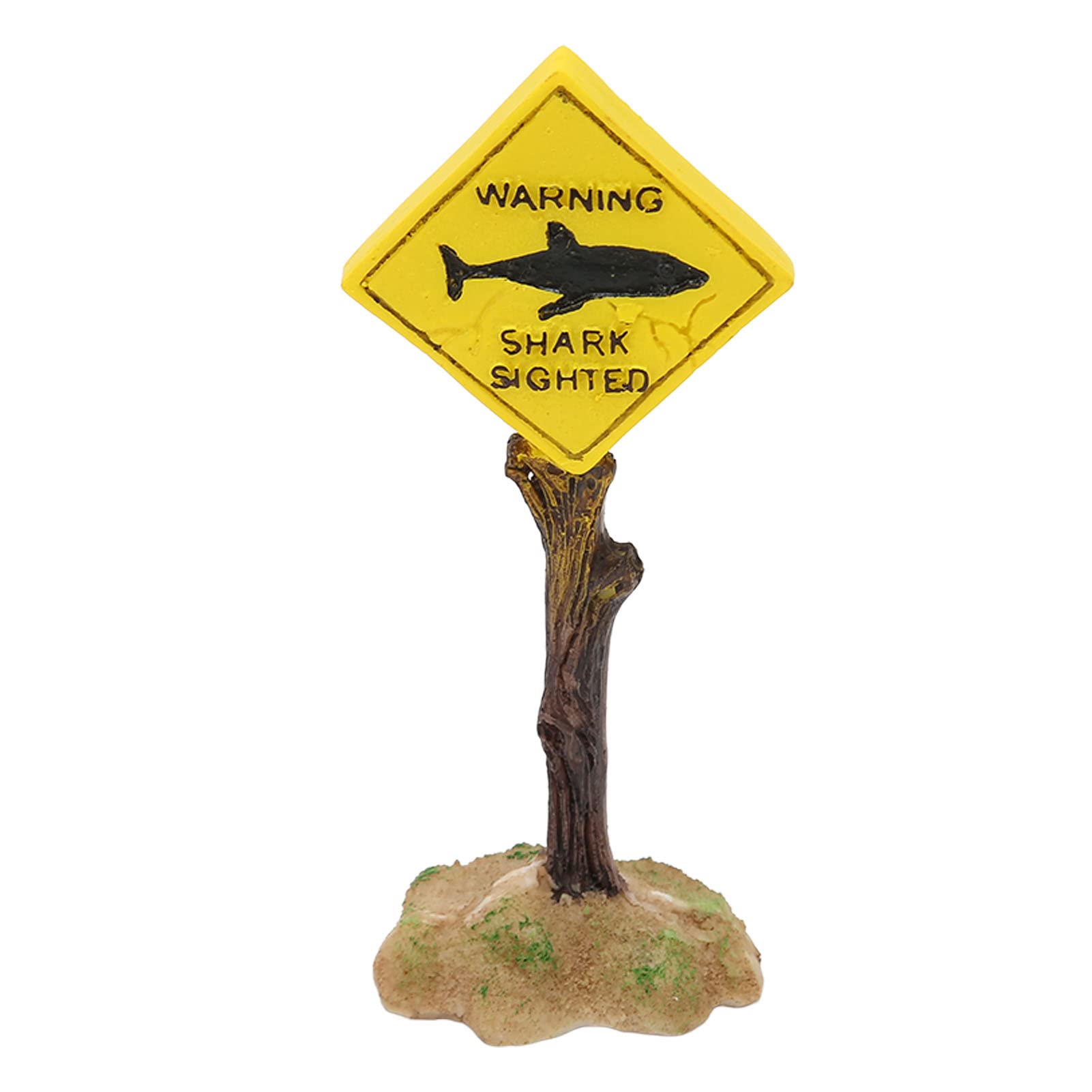 Aquarium Shark Warning Board Signs, Aquarium Decoration, Aquarium Landscaping, Fish Tank Decorations Fish Ornaments, Creative Ornament Landscaping for Mini Small Medium Fish Tank