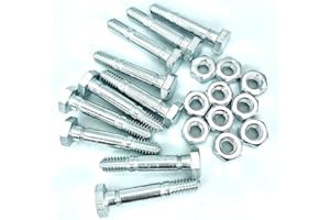 Jzenol Shear pin and nut Set of 10, Suitable for Ariens 532005 53200500 510016 51001600, Compatible with Ariens Classic 24E, Compact 20, Compact 24, Compact Track 24, SNO Tek 20 120V Snow Blower