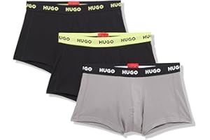 HUGO Men's 3 Pack Bold Logo Cotton Stretch Trunks
