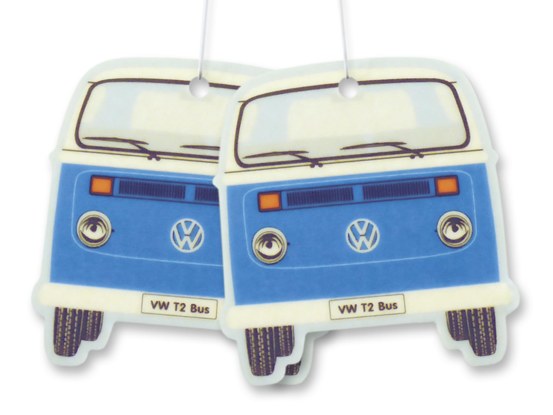BRISA VW Collection Volkswagen Air Freshener, Room Freshener, Deodorizer for Cars T2 Bus Campervan Motif (Sport Fresh/Blue/Set of 2)