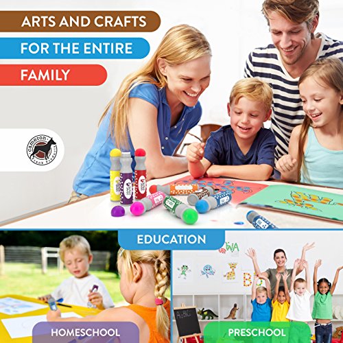 8-pack Washable Dot Markers / Bingo Daubers Dabbers Dauber Dawgs Kids / Toddlers / Preschool / Children Art Supply 3 Pdf Coloring eBooks = 100 Activity Sheets To Do!