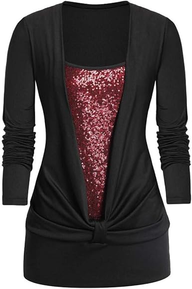 women's plus size glitter tops