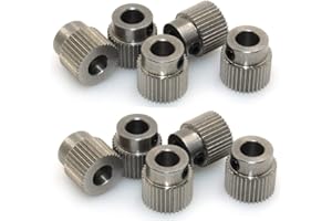 3DMAN MK7/MK8 Extruder Gear 36 Teeth Bore 5mm Stainless Steel Drive Gear for 3D Printers- 10pcs