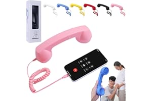 Retro Phone Handset, Type-C Retro Phone Handset for iPhone and Android, Pop Phone RetroHandset, for Cell Mobile Video Confere