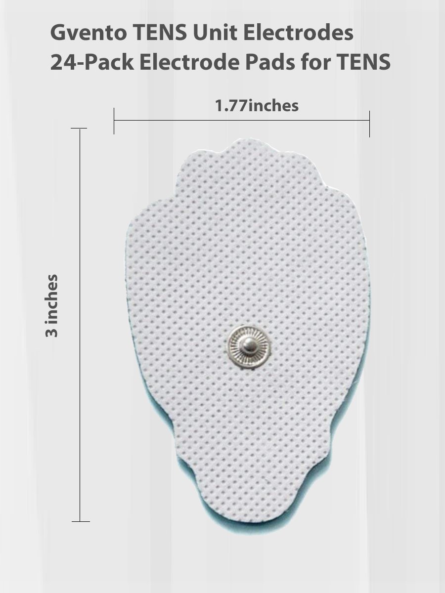 TENS Unit Electrodes, 24-Pack(12 Pairs) Hand Shape Electrode Pads Large Premium for TENS Therapy - Universally Compatible with Most TENS Machine Models - Reusable up to 30 Times -FDA Cleared