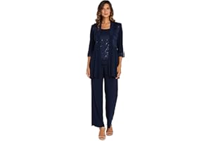 R&M Richards Womens Lace Pant Set