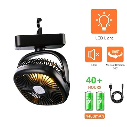 Amazon Com Womdee Led Camping Lantern With Tent Ceiling Fan