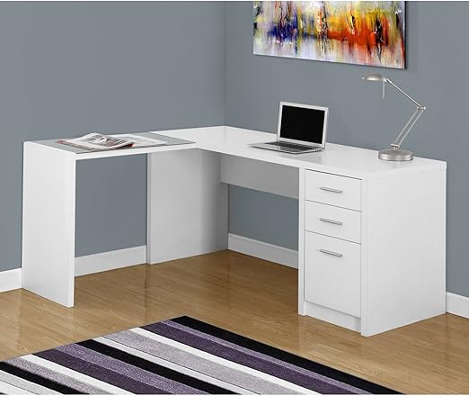 corner desk in white