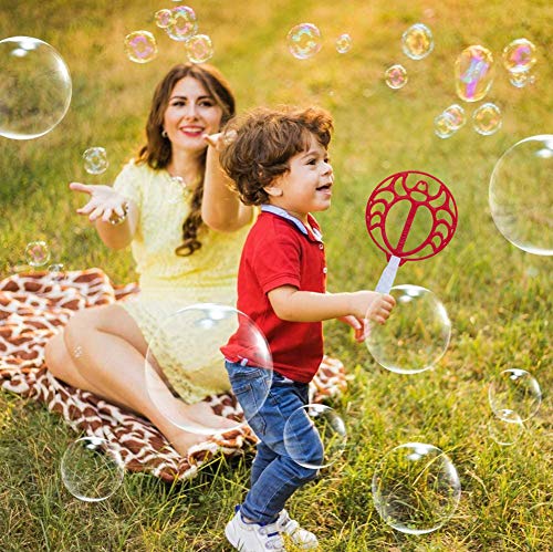 Rainbow Kingdom Bubble Wands Set, Giant Bubble Wands Colorful Bubble Wands Toys Bubble Games for Kids Outdoor Activity Party Favors Wedding Party and Birthday Party