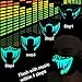 ShineWorld Led Light up El Music Rave Face Halloween Party Sound Active Glow Noen Custome DJ Funny Hiphop Mardi Gras Guy Fawks Masquerade Flash Men Mask for Dancing.Riding.Skating.Party&Festival