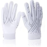 Graloky Football Gloves Men Women Boys, Youth Football Gloves, Ultra Sticky Silicone Palm Tacky Grip Gloves Youth Adult, Enhanced Performance Receiver Glove