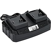 21v Battery Dual Port Quick Charger Base, Dual Rapid Charger Compatible 21v Lithium-Ion Battery by SHINTYOOL (Battery Not Included)