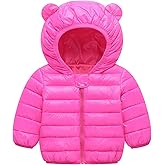 WUSENST Baby Boys Girls Winter Coats Hoods Light Puffer Down Jacket Outwear
