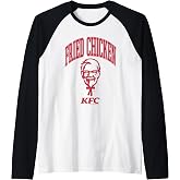 KFC Varsity Collegiate Colonel Fried Chicken Logo Foodie Raglan Baseball Tee