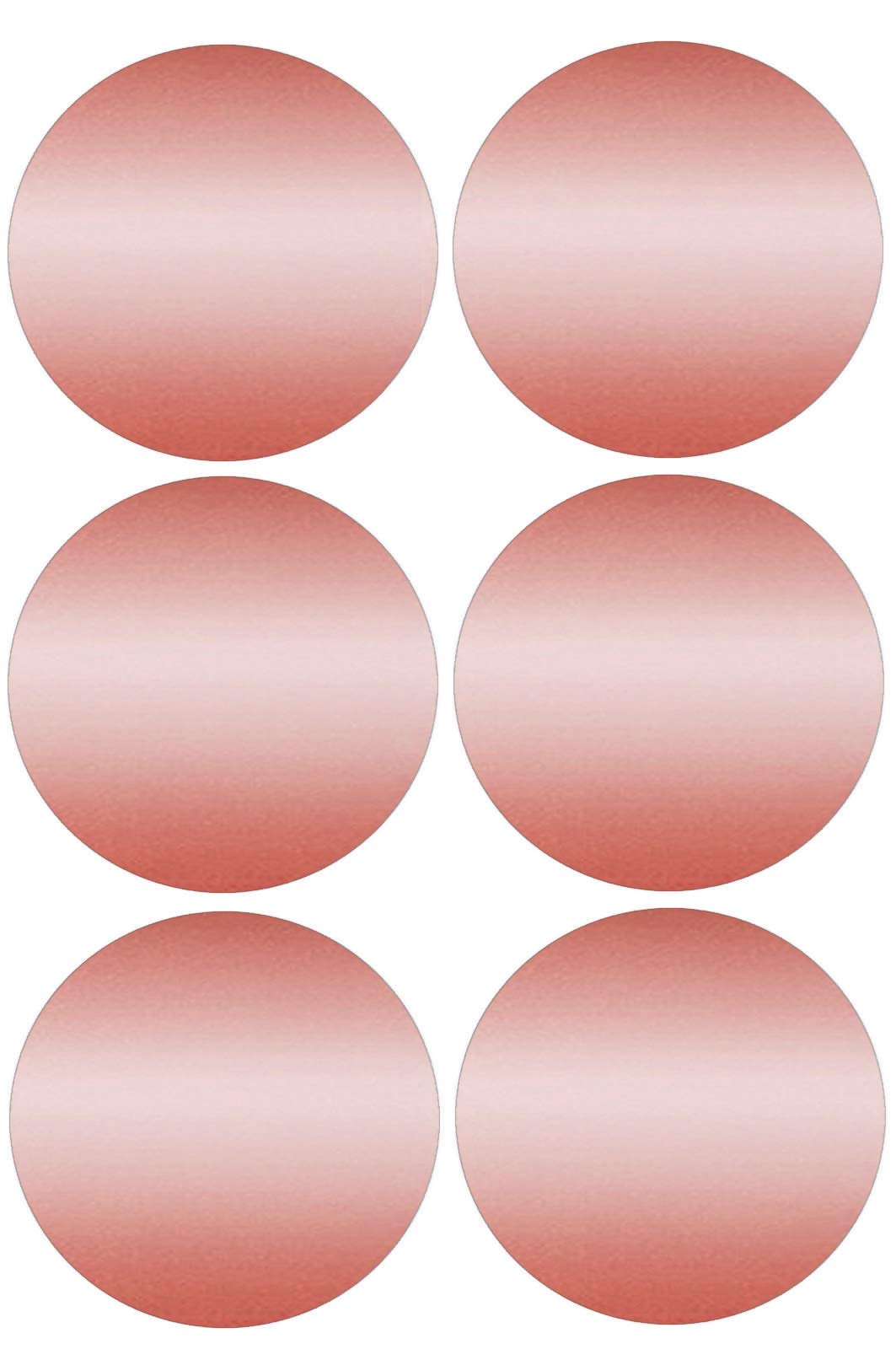 Metallic Circle Sticker Labels 50mm Rose Gold Stickers 5cm - 72 Pack by Royal Green