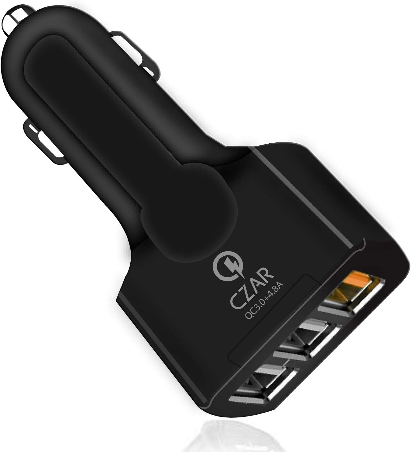 CZARTECH Car Charger 3 Port Qualcomm Quick Charge 3.0 Based Car Phone Charger (Black)