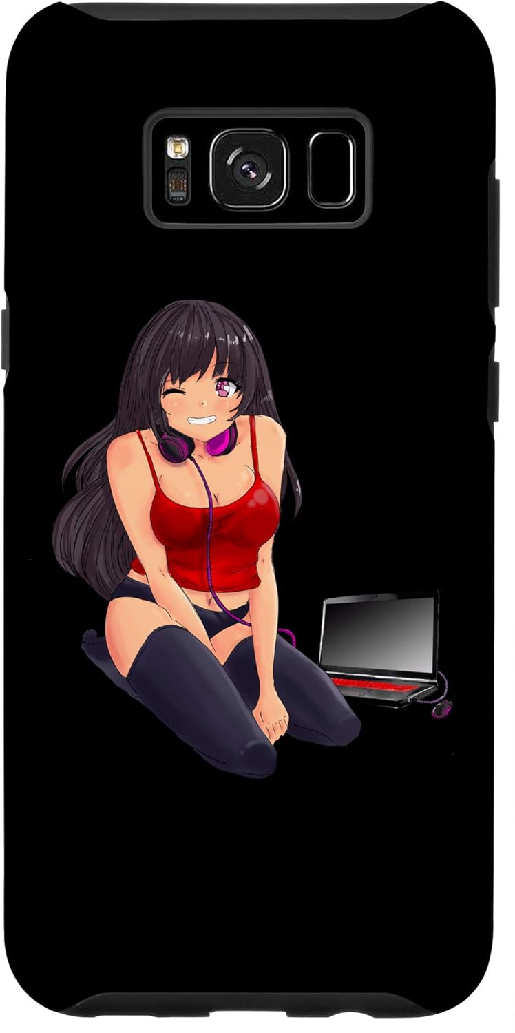Galaxy S8+ Funny otaku anime sexy laptop gaming girl manga sayings Case