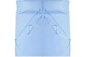 Cozysilk Brand - GANNAFEE Cotton Sleeping Bag Liner with Zipper - 100% Cotton Travel Sheet Sleep Sack Adult - Travel Sleeping Bag for Hotels Camping Hiking