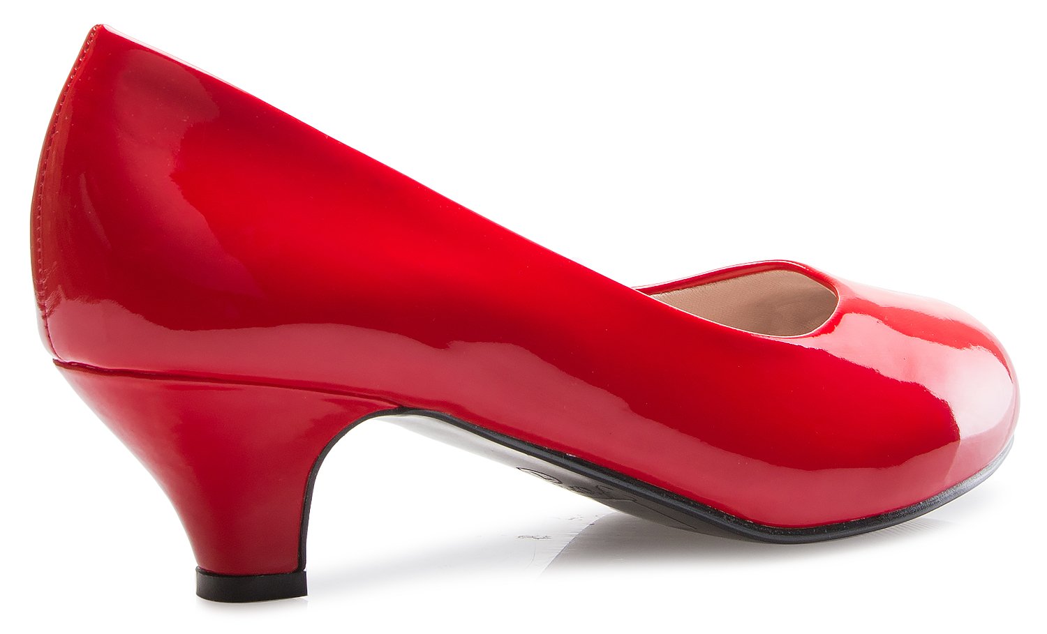 Olivia K Women's Classic Closed Toe Kitten Heel Pumps | Dress, Work, Party Low Heeled - Image 4