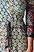 Tua USA 3/4 Sleeve Wrap Knit Maxi Dress (Large, Jewel Toned Print)