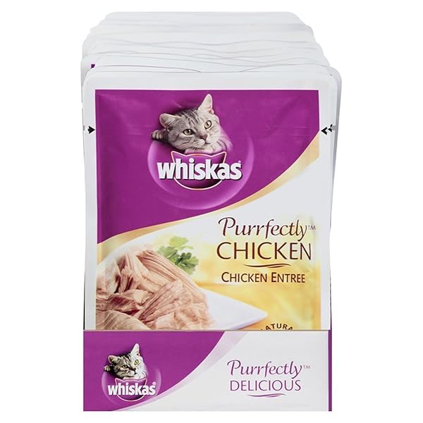 WHISKAS PURRFECTLY CHICKEN WET CAT FOOD CHICKEN ENTREE...