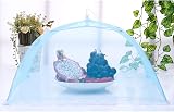 Jsdoin 17 Inch Mesh Food Cover Tent Umbrella 6 Pack White Pop Up Nets view 3