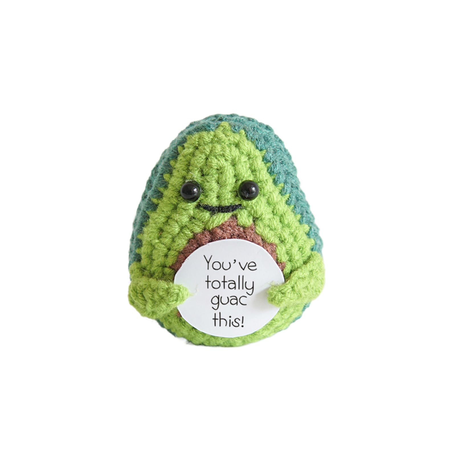 iewrtcin Funny Positive Fruit Doll, Knitted Doll with Positive Card, Positive Plush Potato Doll Of Cute Encouraging Gift For Kids Adults (Avocado)