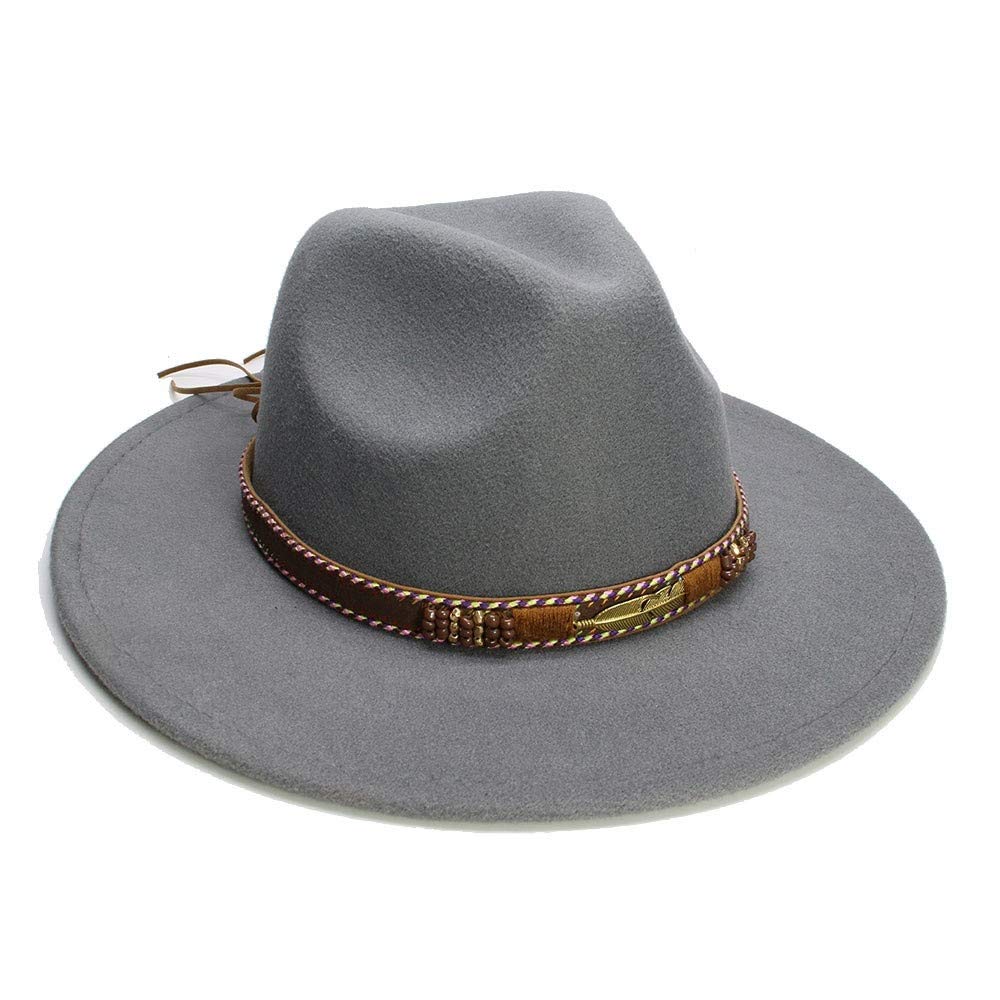 ZLQ Unisex Men Women Vintage Fedora 