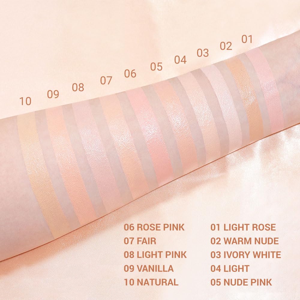 Kaely Under Eye Brightener, Under Eye Concealer for Older Women, Color Correcting Pot Concealer for Dark Circles Brighten Makeup, corrector de ojeras, Vegan & Cruelty-Free, 01 Light Rose Shimmer