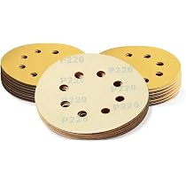 SPEEDWOX 100 Pcs 6 Inches Hook And Loop 6 Hole Sanding Discs 500 Grit Dustless Sandpaper Fit Random Orbital Sander Yellow Finishing Automotive Woodworking SPEEDWOX 100 Pcs 6 Inches Hook And Loop 6 Hole Sanding Discs 500 Grit Dustless Sandpaper Fit Random Orbital Sander Yellow Finishing Automotive Woodworking
