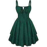 SCARLET DARKNESS Corset Mini Dress for Women Teens 2026 Summer Ruffle Sundress Graduation Homecoming Dresses