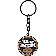 Harley-Davidson B&S Round Black Keychain HDK410