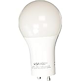 Satco S9707 GU24 LED Light Bulb A19, 2700K, Dimmable, 4.31 inches, Frosted White Finish