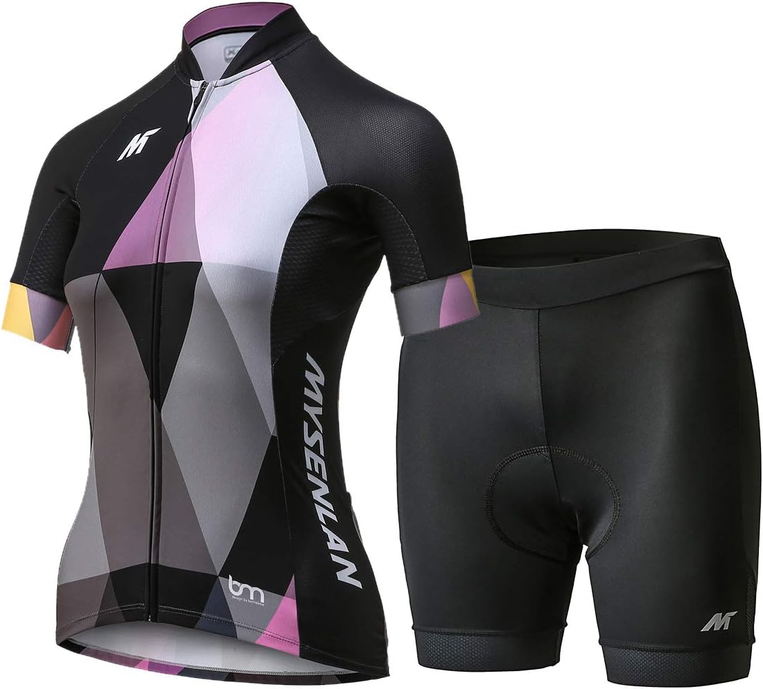 Mysenlan Women's Cycling Long Sleeve Breathable Jersey Biking Shirt Bicycle Road Tights Clothing for Women