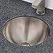 DECOLAV 1201-B Teanna Stainless Steel Round Drop-In or Undermount Lavatory Sink, Brushed