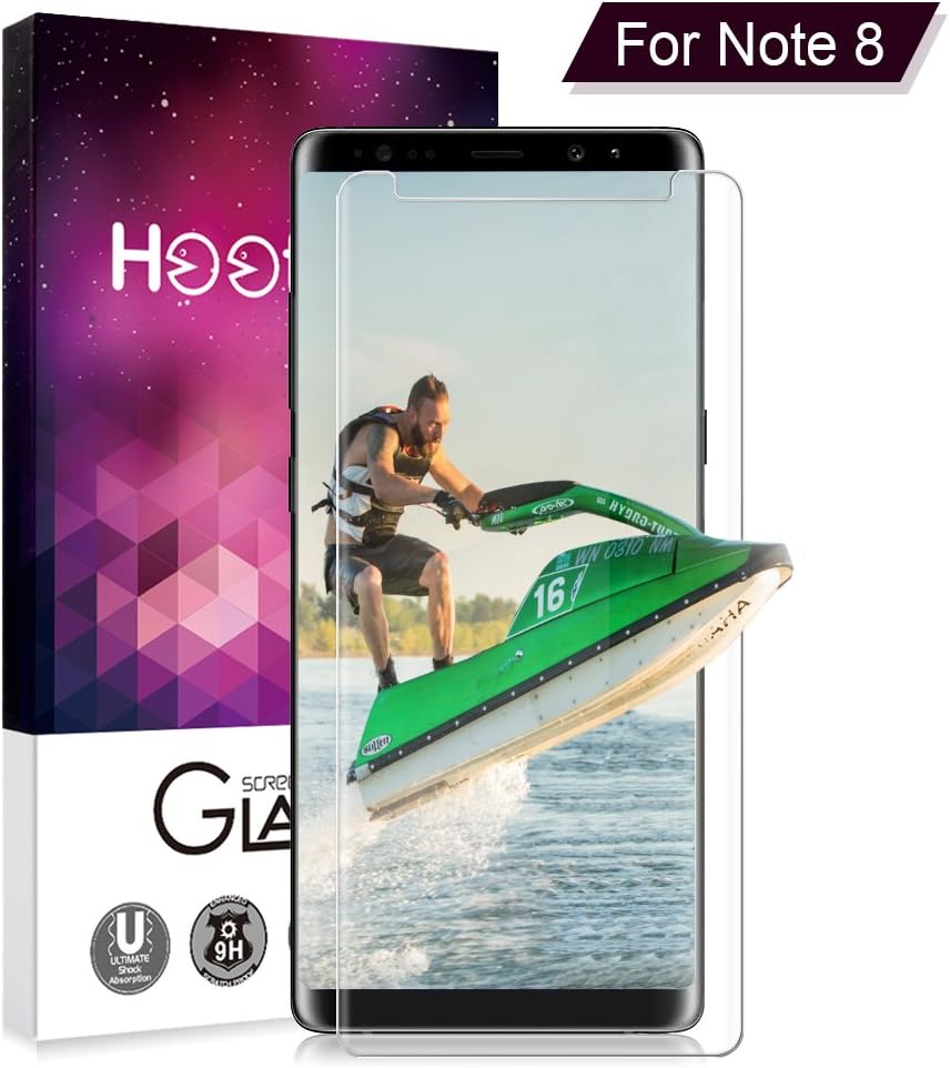 ONSON Galaxy Note 8 Screen Protector, [1 Pack] 3D-Curved Tempered Screen Protector for Samsung Galaxy Note 8, 9H Hardness, Bubble Free, Anti-Fingerprint HD Screen Protector Film