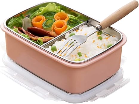 Amazon ステンレス鋼コンパートメント水注入はお弁当箱密封されたお弁当箱 携帯用フルーツの収納箱大きいコンパートメント弁当箱を絶縁しました Color Pink 弁当箱 オンライン通販
