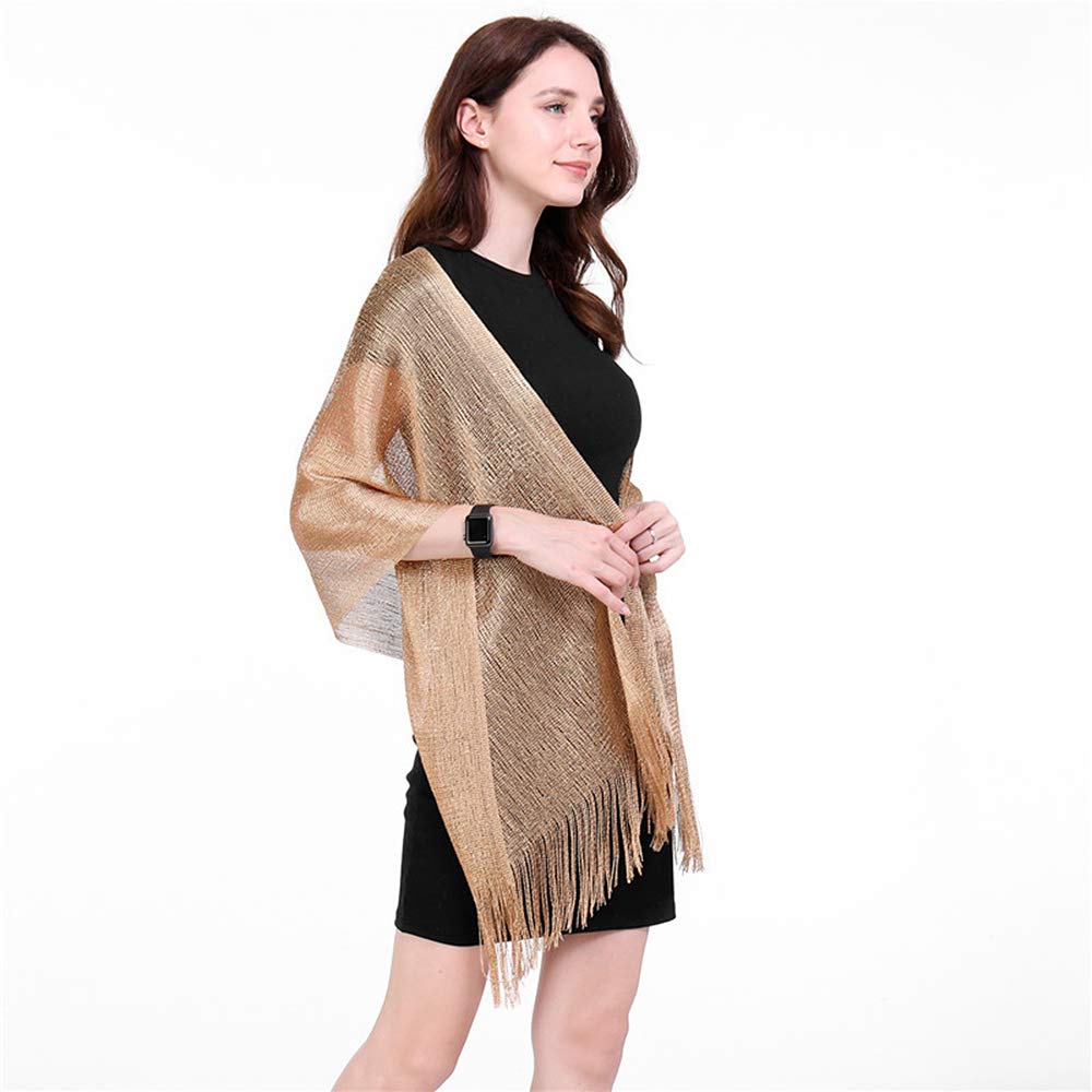 Zando Womens Shawls and Wraps Wedding Shawl Sparkling Metallic Shawls and Wraps for Evening Party Dresses Evening Shawl Zando Womens Shawls and Wraps Wedding Shawl Sparkling Metallic Shawls and Wraps for Evening Party Dresses Evening Shawl