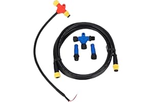 AOWINHIT NMEA 2000 Starter Kit Marine Grade Waterproof Backbone Cables Drop Cables Tee Connectors Terminators for Lowrance De