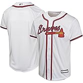 Outerstuff Atlanta Braves MLB Kids Youth 4-20 White Home Team Jersey