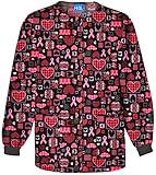 Scrub H.Q. by Cherokee Women's Crew Neck Dot Print Jacket