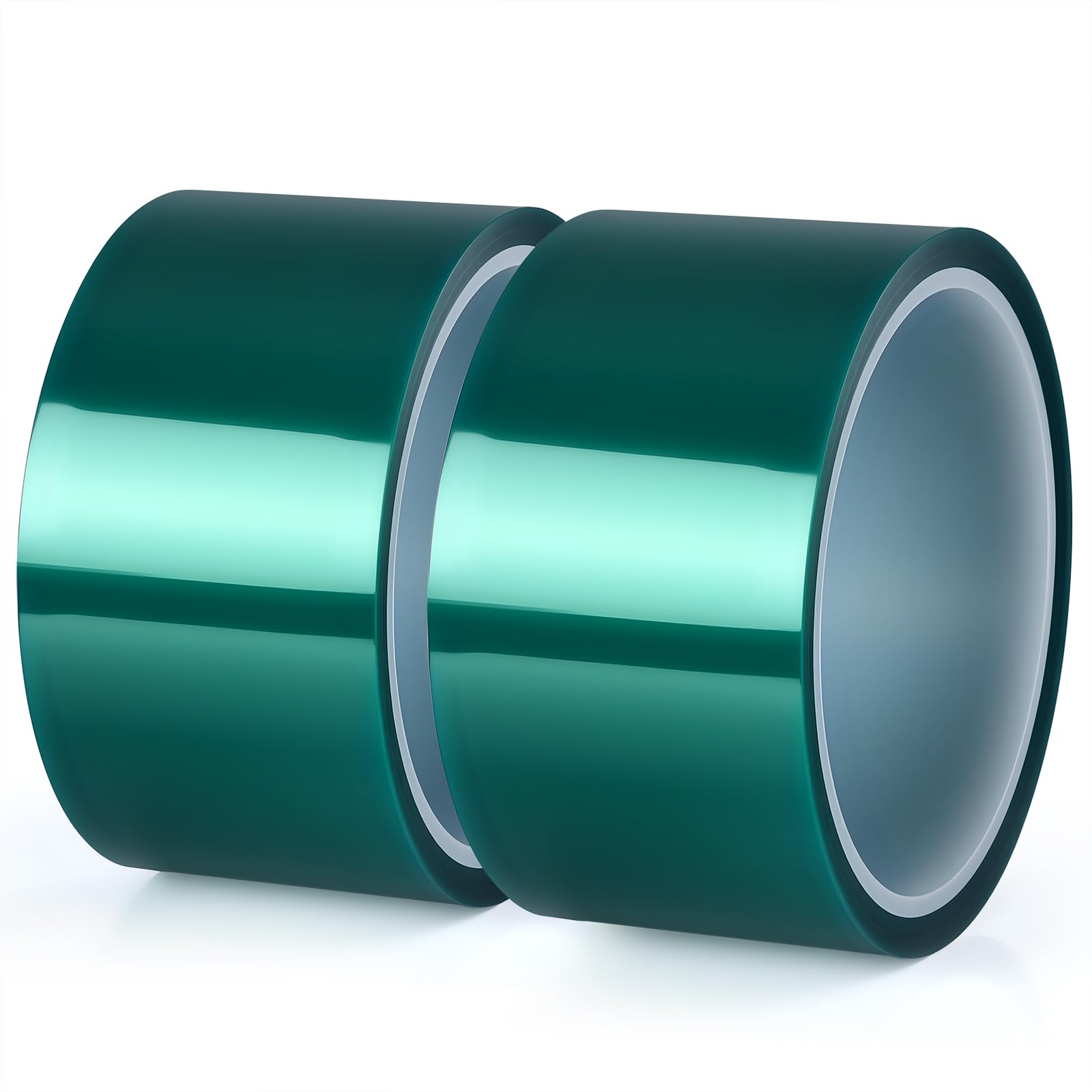 2 Roll Polyester High Temperature Masking Tape, PET Tape with Silicone Adhesive, Ideal for Painting, Powder Coating, Anodizing, Circuit Boards,3D Printer (2 inches*82 feet) — image 1